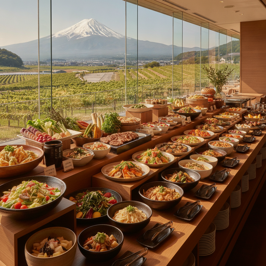 山梨ホテルランチバイキング徹底ガイド:地産地消と伝統を味わう甲府藤屋の提案