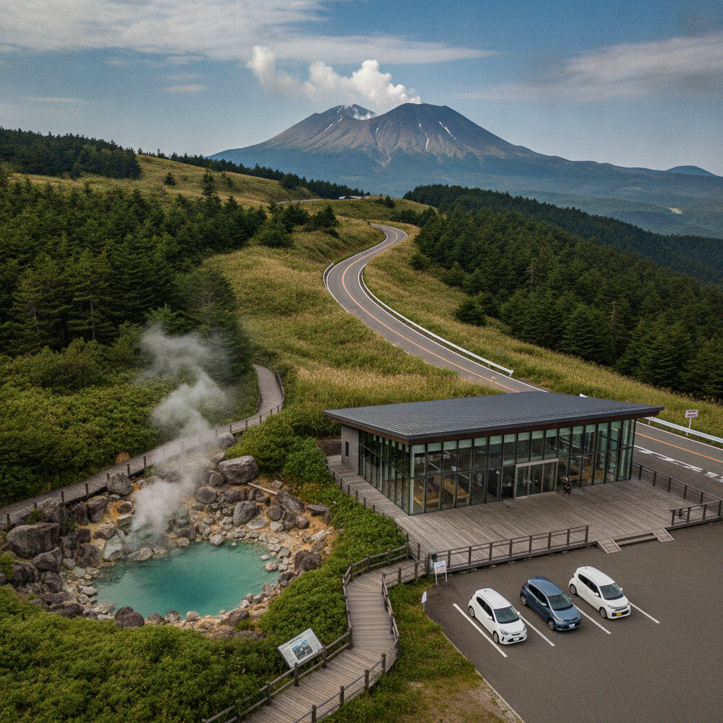 湯畑から白根山方面へ行く場合、途中で立ち寄れる景勝地や休憩スポットはありますか?