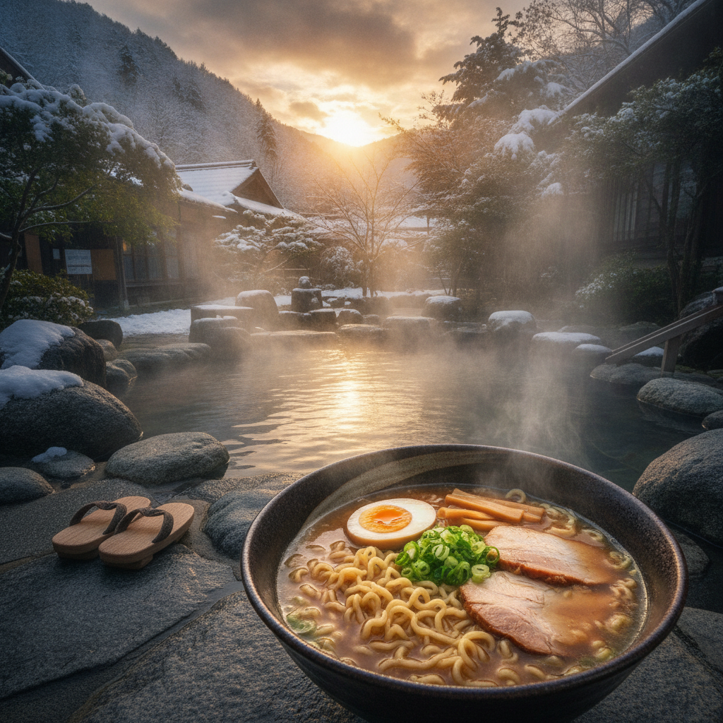 喜多方ラーメンと熱塩温泉:湯治効果を最大化する『五感同調』の旅路