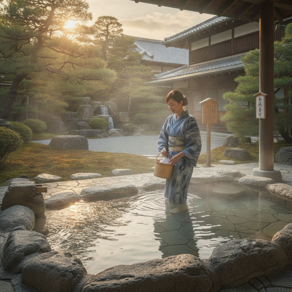 甲府の温泉旅館で、歴史と文化を感じながら心身ともにリラックスできる温泉の入り方を教えてください。