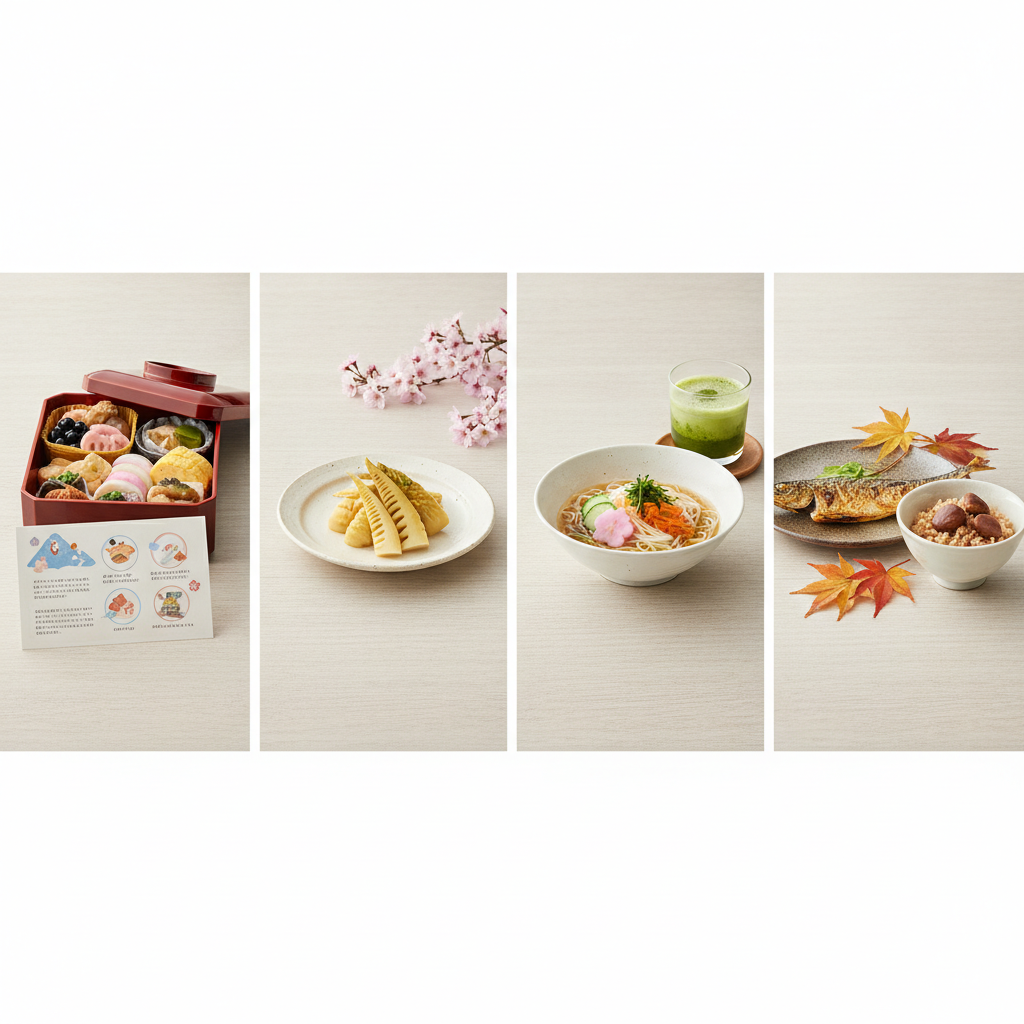 日本の季節ごとの食文化にはどのような特徴がありますか?例えばおせち料理の意味など。