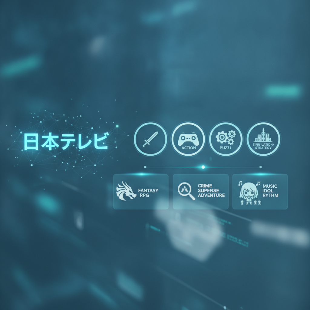 日本テレビグループの人気IPを活用した、今後期待される新作モバイルゲームのジャンルや特徴は何ですか?