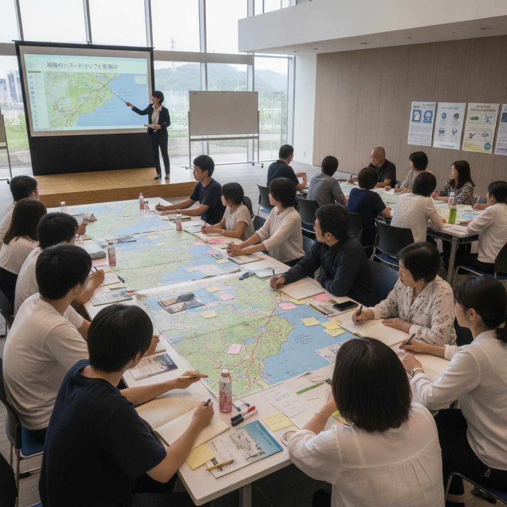 ハザードマップを活用した地域住民向けの防災ワークショップを企画する際のポイントは何ですか？