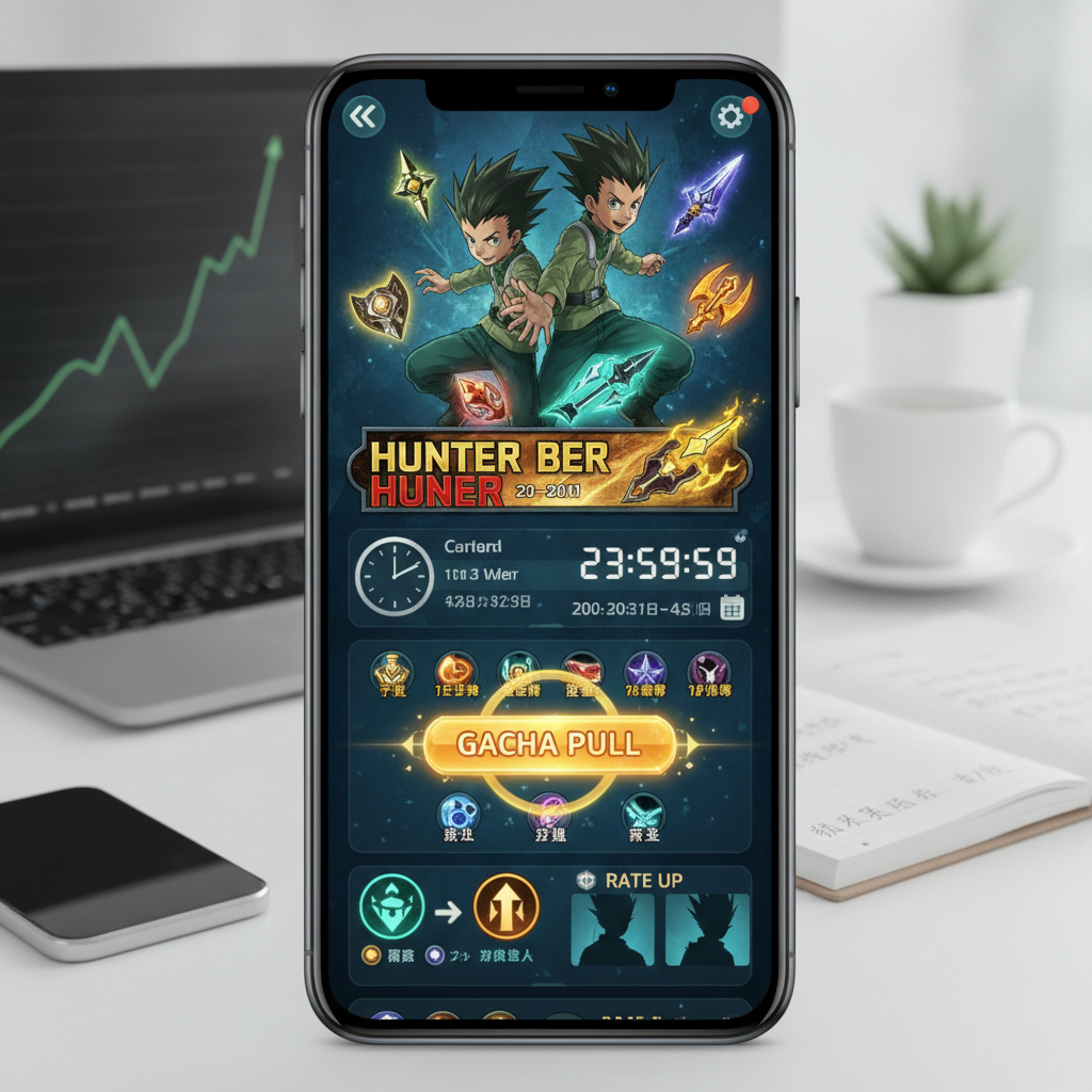 ハンターハンター系のモバイルゲームで、レアアイテムやキャラクターを確実に入手するためのガチャの引き時はいつですか?