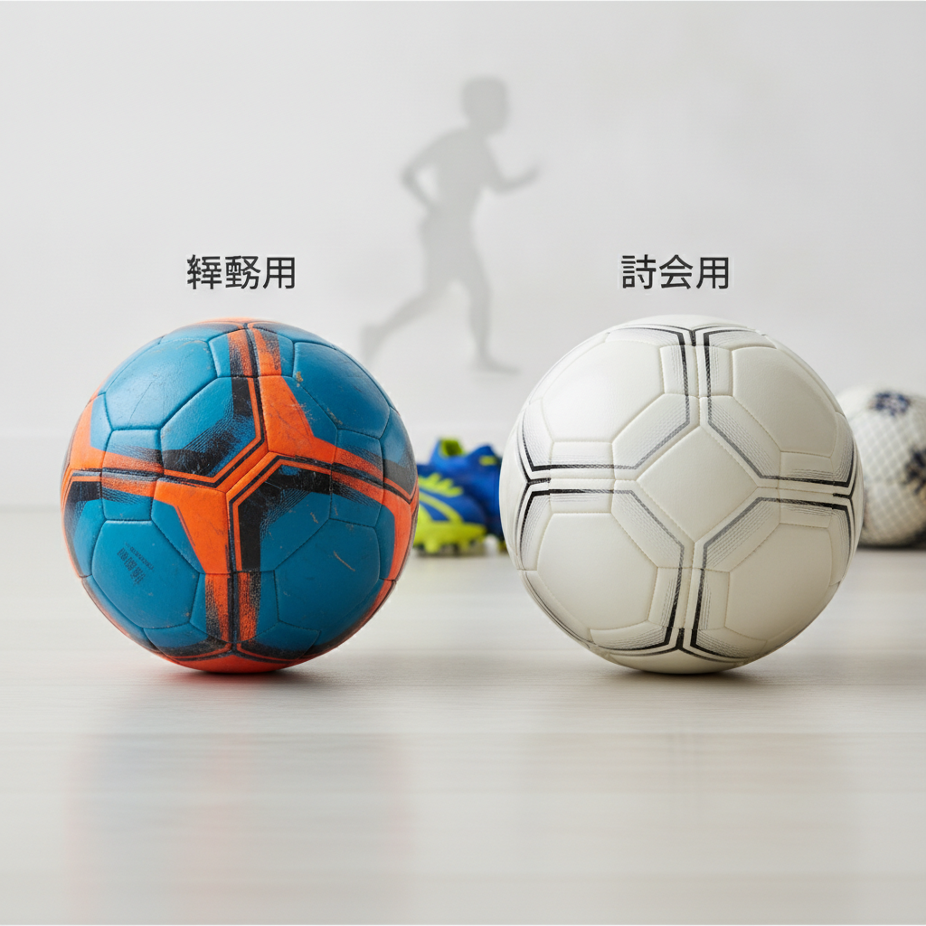 小学生の子供にサッカーボールをプレゼントしたいのですが、練習用と試合用のボールで選び方にどんな違いがありますか？