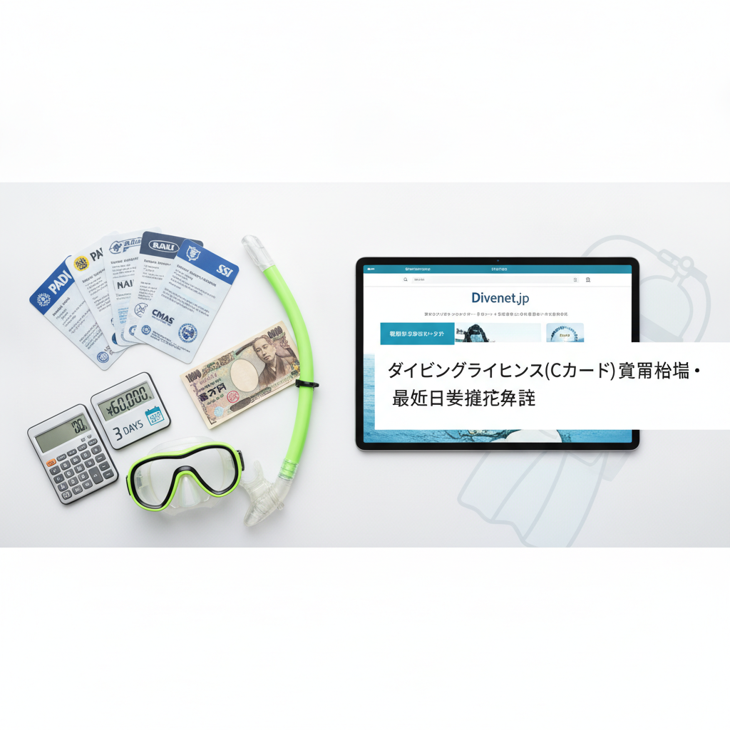 ダイビング ライセンス Cカード 費用 相場 最短日数