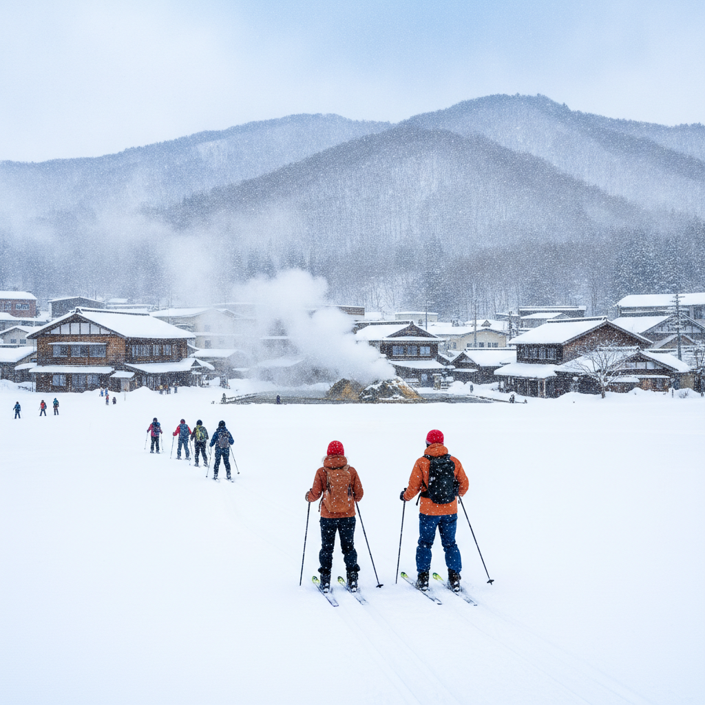 冬の草津温泉で、雪景色を楽しみながら体験できるアウトドアアクティビティは何がありますか?
