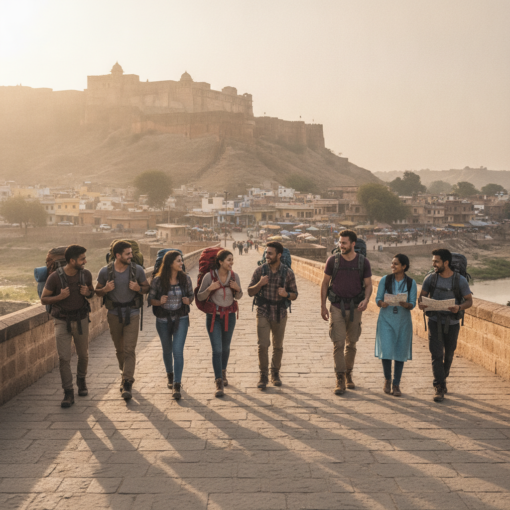 What are the best ways for young travelers to find affordable group tours in India?