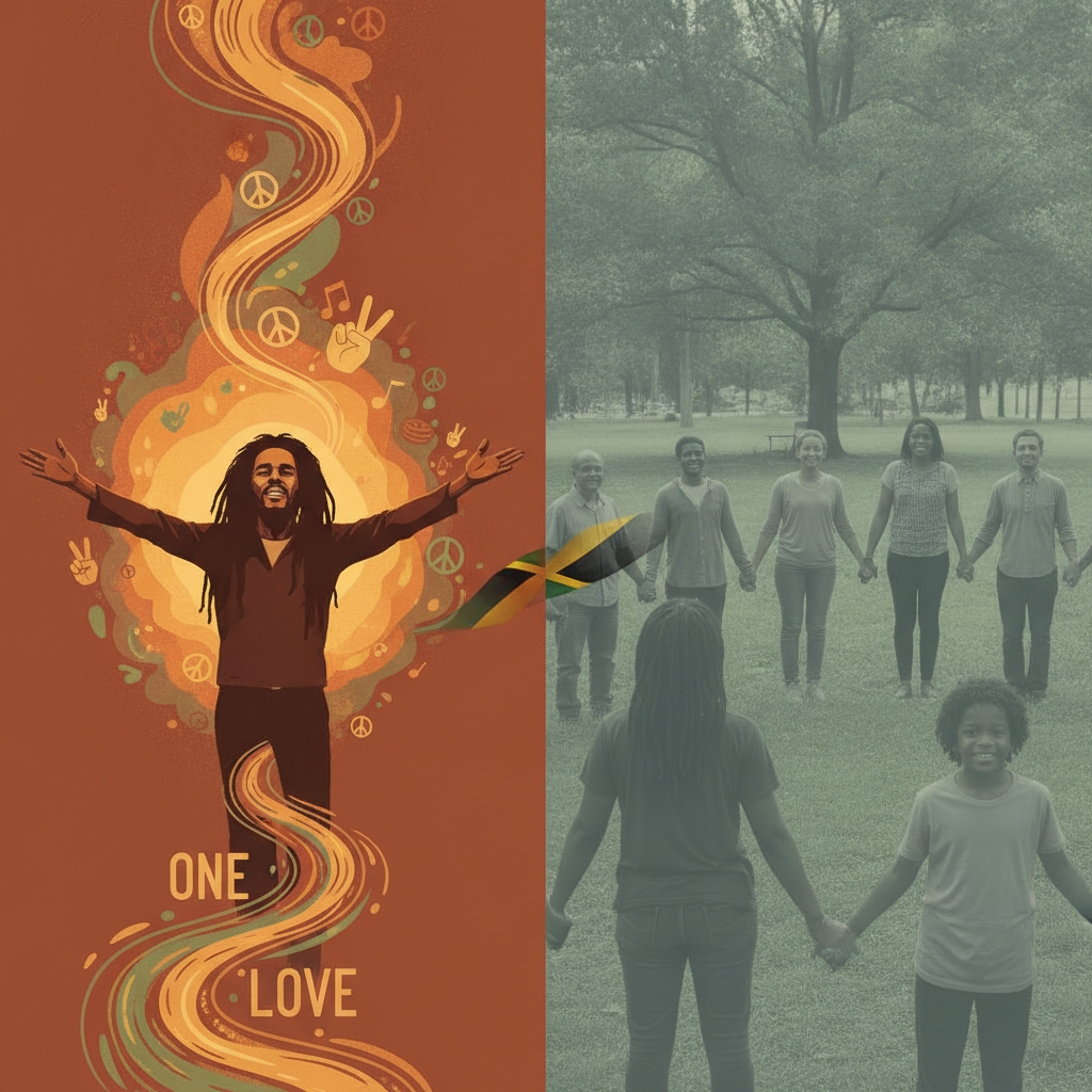 ボブ・マーリーの「One Love」のメッセージが、実話に基づいた映画の中でどのように力強く描かれているのでしょうか？