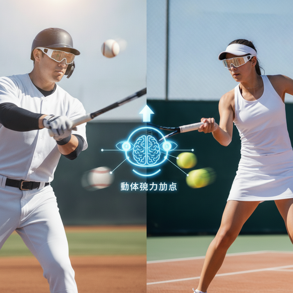 野球やテニスなど動体視力が重要なスポーツで、ストロボグラスは具体的にどのような効果を発揮しますか？