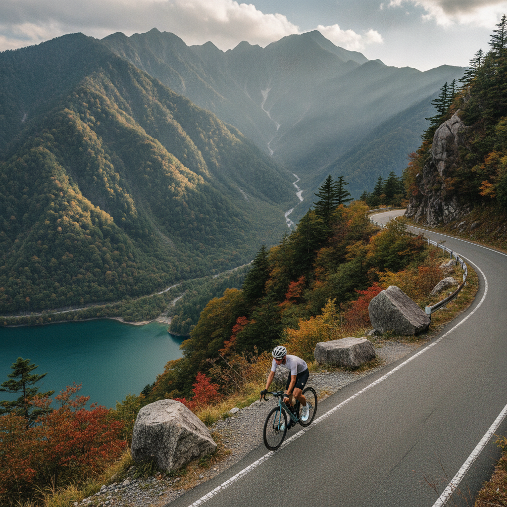 写真映えする絶景ポイントが多い、山岳サイクリングコースは日本にありますか?