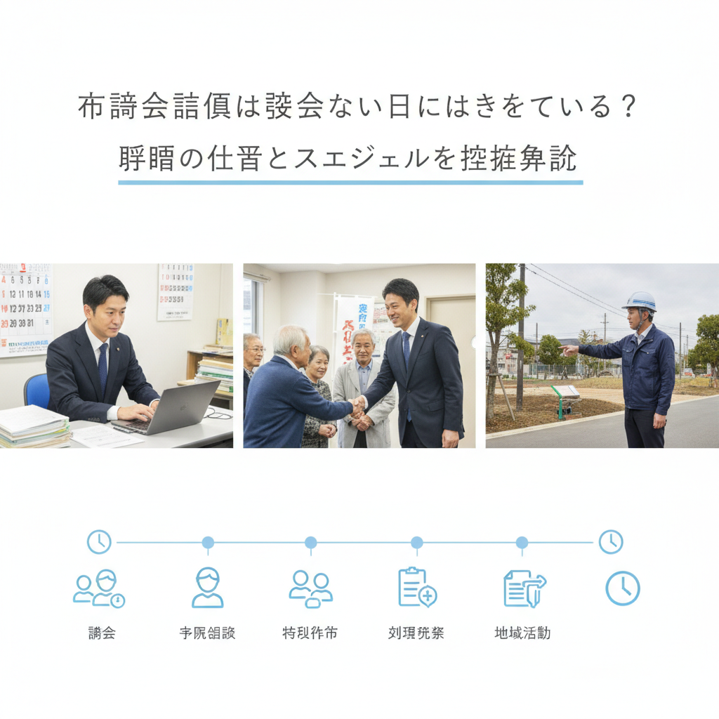 市議会議員 普段の仕事 議会がない日 スケジュール