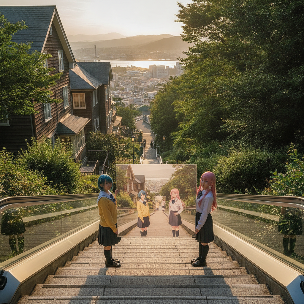 アニメ「色づく世界の明日から」の長崎ロケ地で、作中のシーンを忠実に再現できる撮影スポットを教えてください。