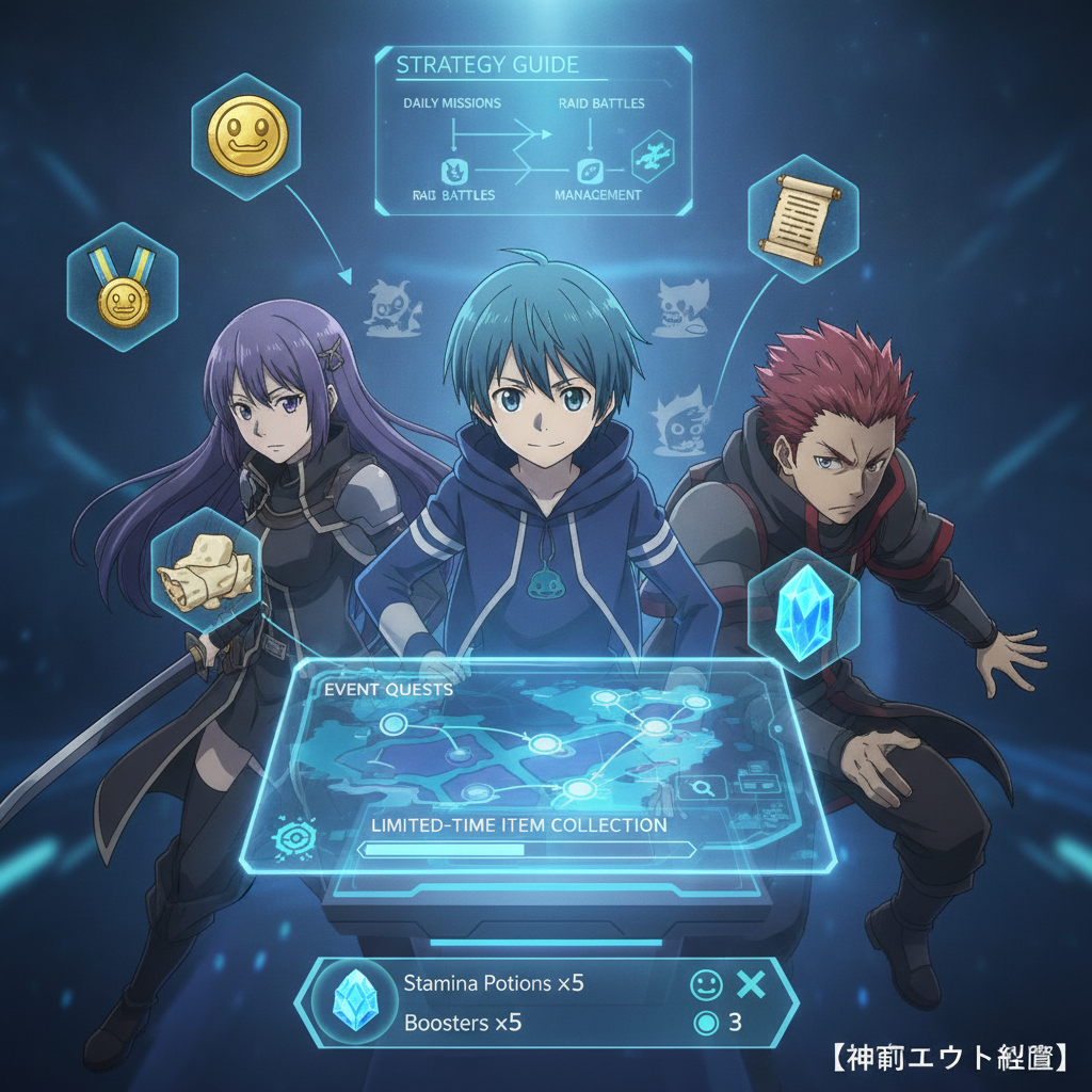 転スラゲームの現在開催中のイベントで、限定アイテムを効率的に集めるための攻略法はありますか?
