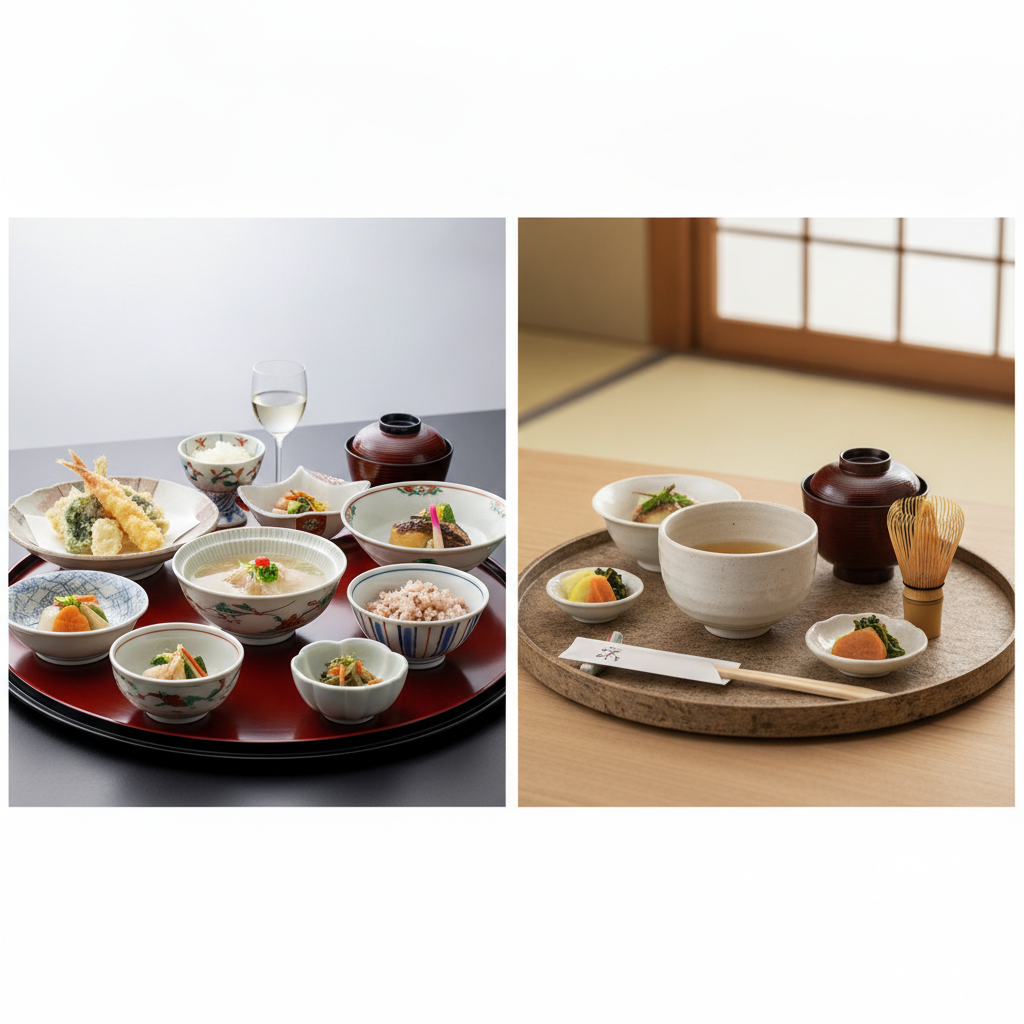 会席料理 懐石料理 違い わかりやすく