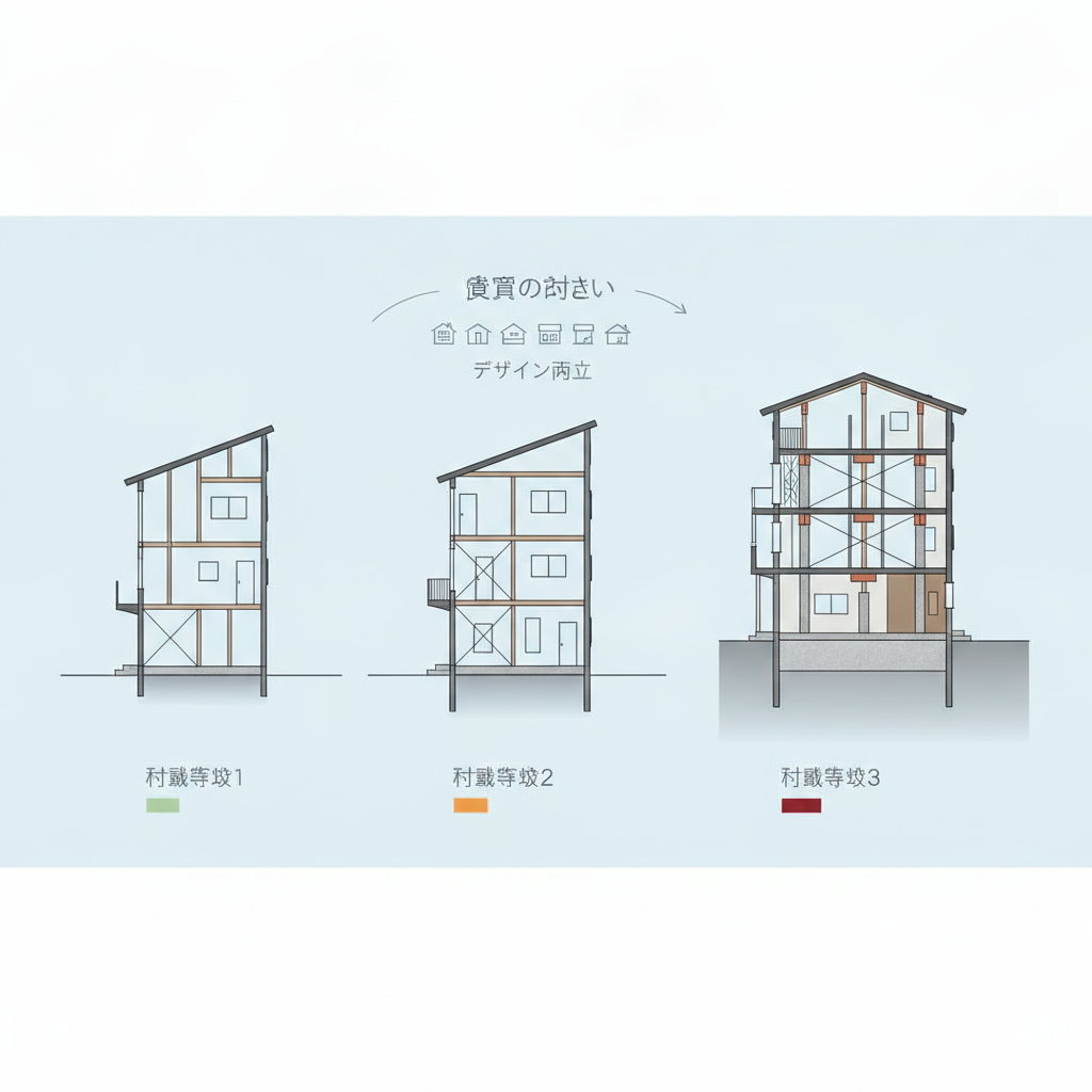注文住宅 耐震等級3 費用 違い