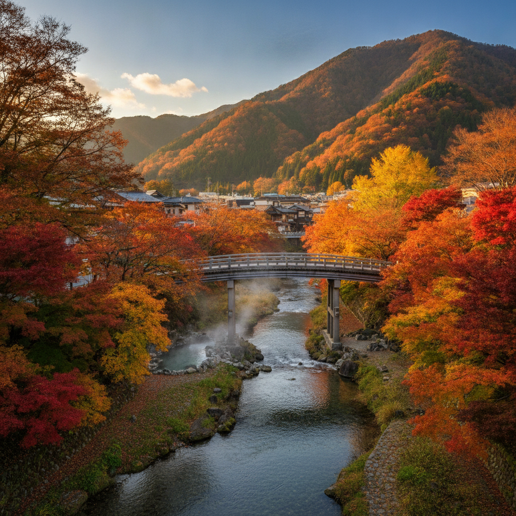 下部温泉 紅葉 見頃 スポット