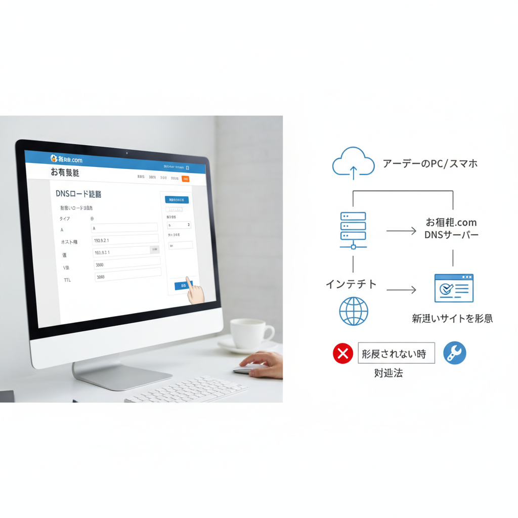 【初心者向け】お名前.comのDNS設定方法と反映されない時の対処法