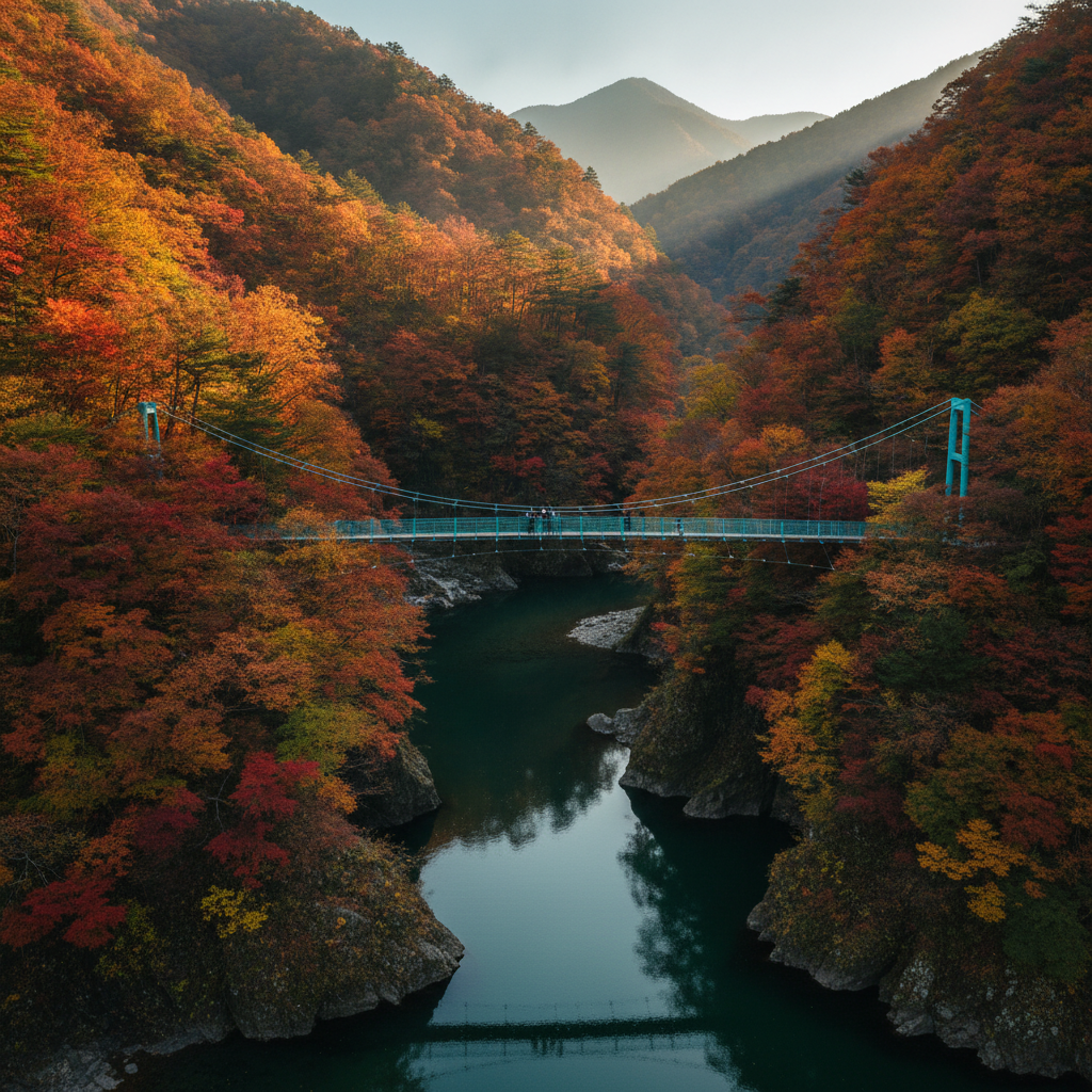 寸又峡 紅葉 見頃