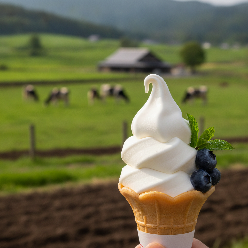 牧場　ソフトクリーム