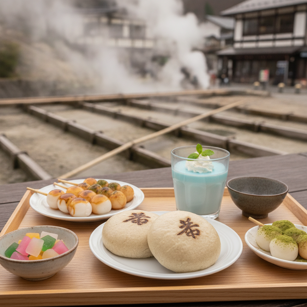 草津温泉 湯畑 周辺 食べ歩き スイーツ