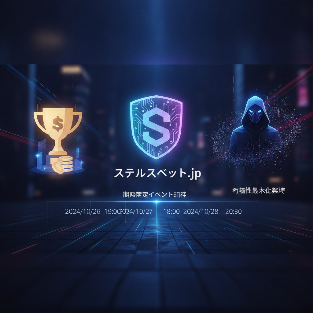 ステルスベット.jp 期間限定イベント攻略:賞金トーナメント日程と匿名性最大化戦略