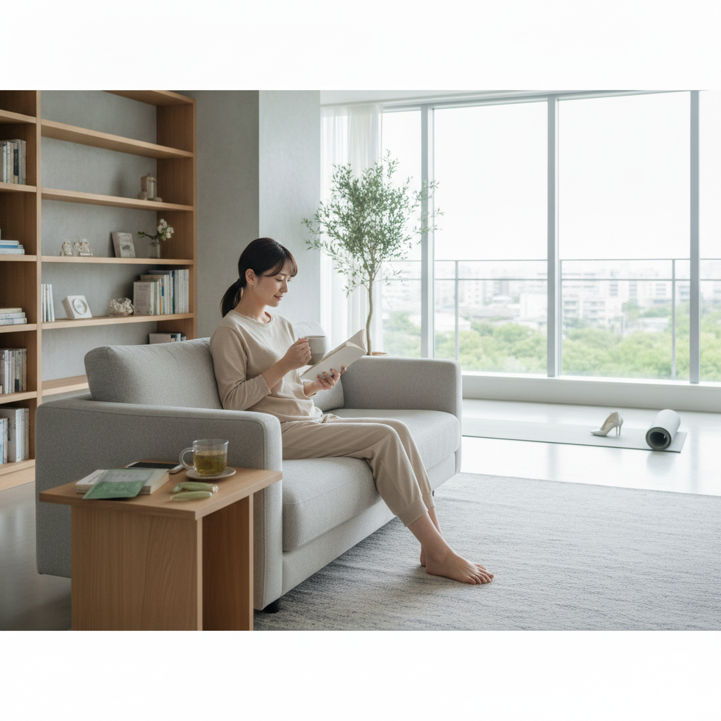 休日 過ごし方 一人 女性 家