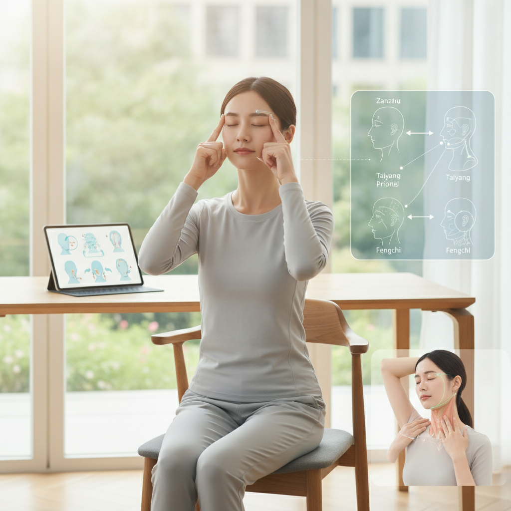 眼精疲労 解消 ストレッチ ツボ