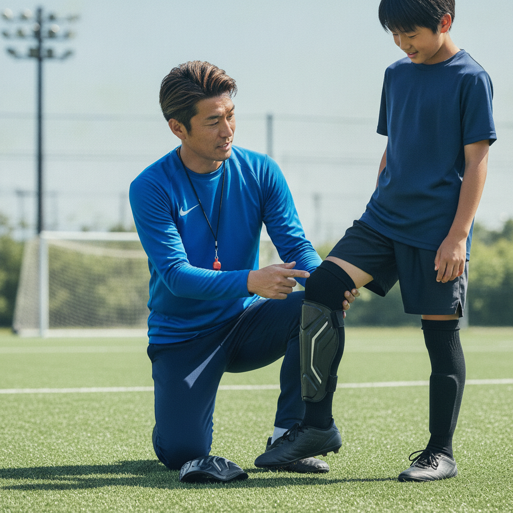 サッカーすね当て「痛くない・ズレない」究極の付け方ガイド:高橋コーチが徹底解説