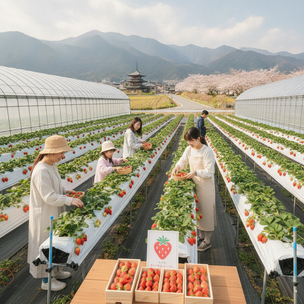 甲府 いちご狩り おすすめ 周辺 観光