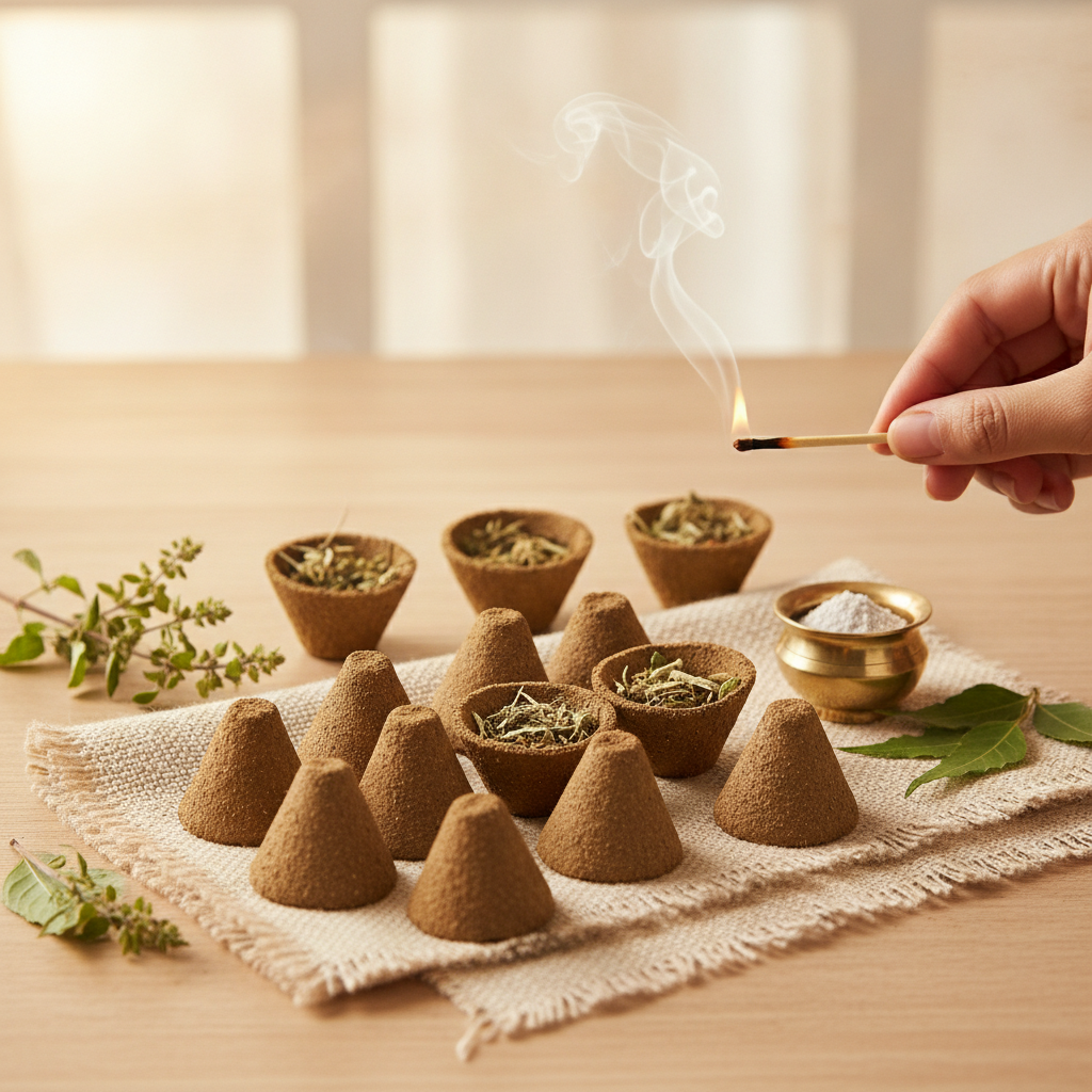 cow dung dhoop cups