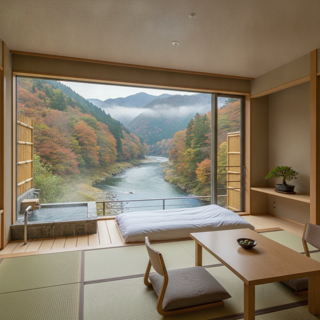 鬼怒川温泉 旅館 川沿い 絶景 客室
