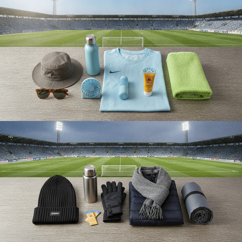サッカー 観戦 持ち物 夏 冬 必需品