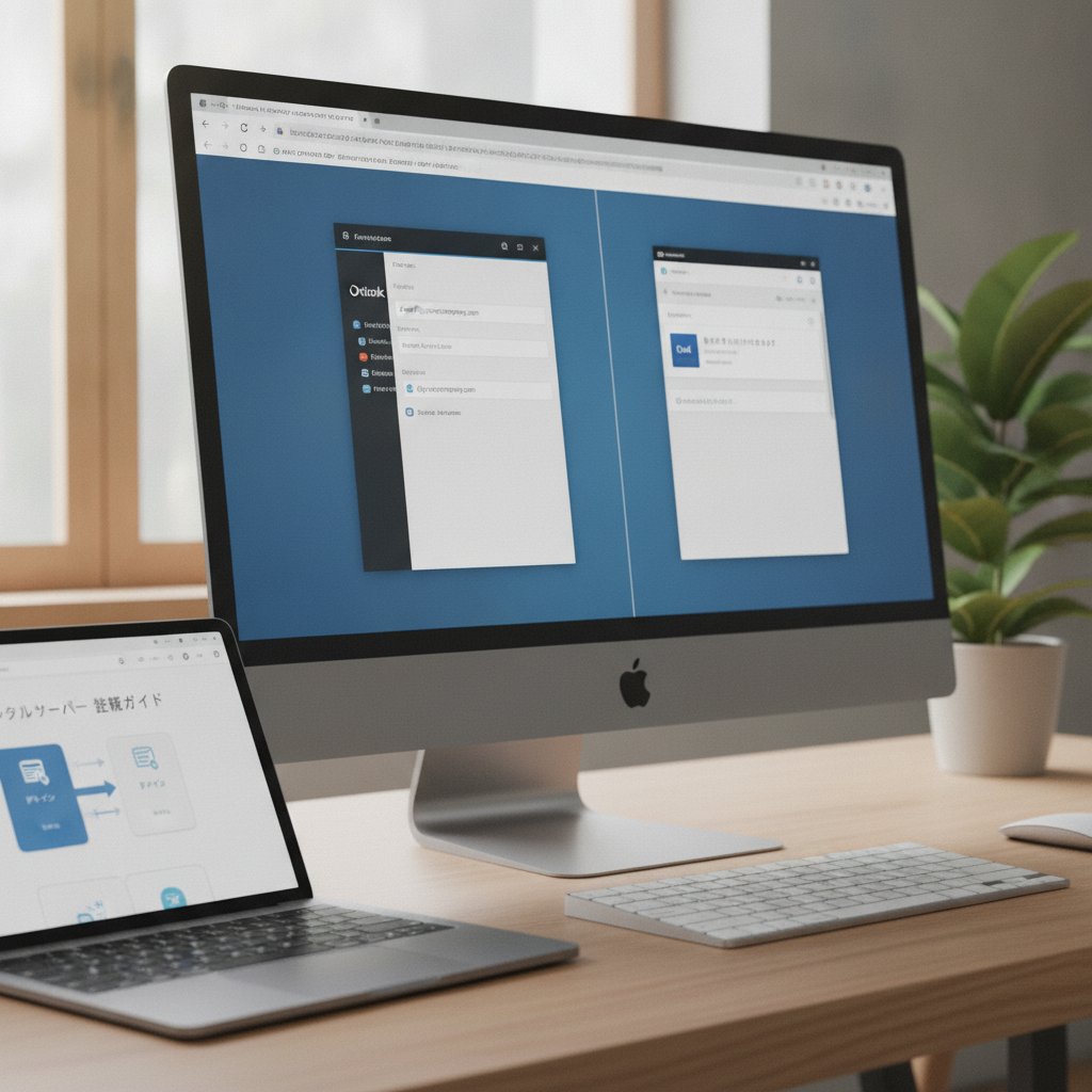 レンタルサーバーで独自ドメインメールを作成してOutlookやGmailで送受信する設定手順