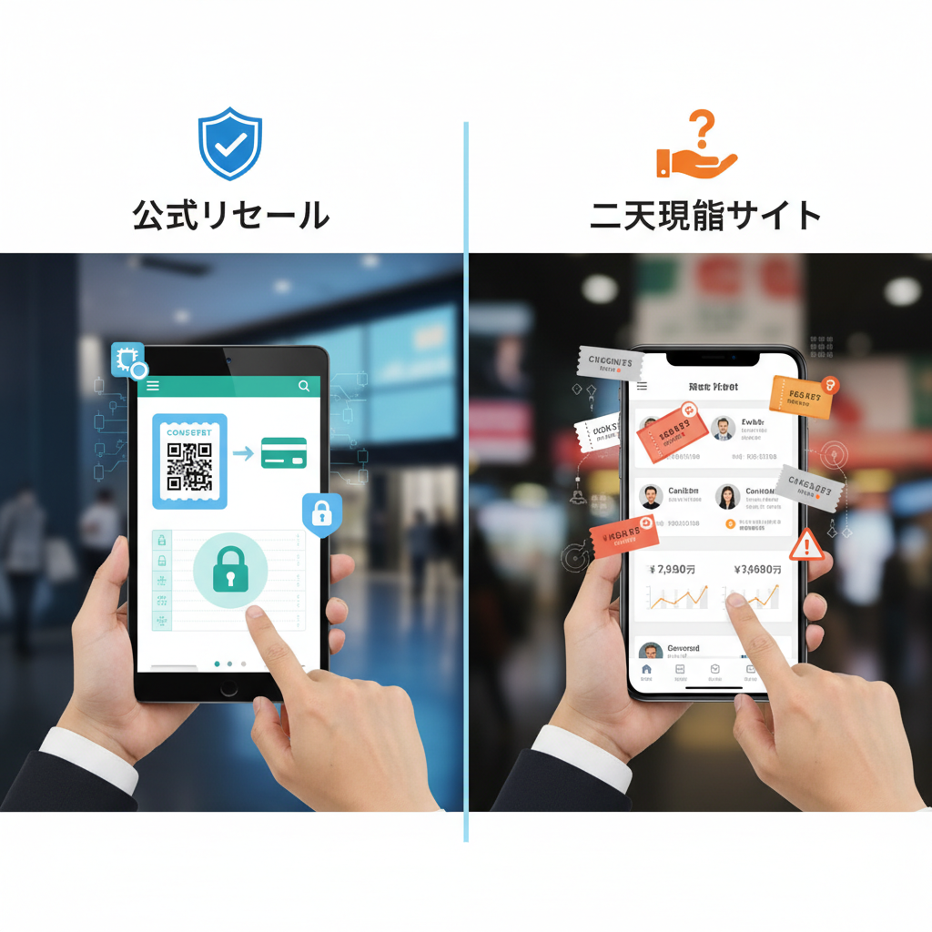 公式リセールと二次流通サイトのリセールは具体的に何が違いますか?