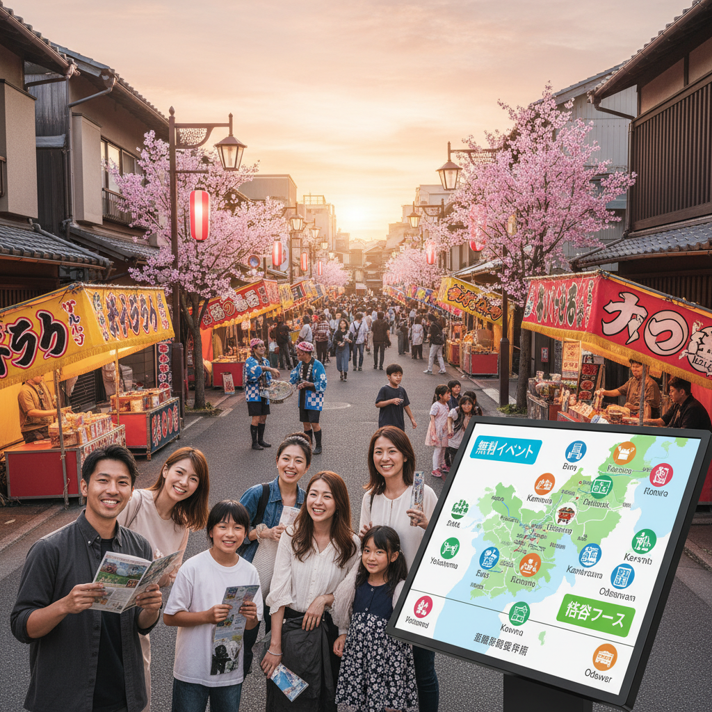神奈川県内で無料または安価で参加できる地域のお祭りやフェスティバルはどこで探せますか？