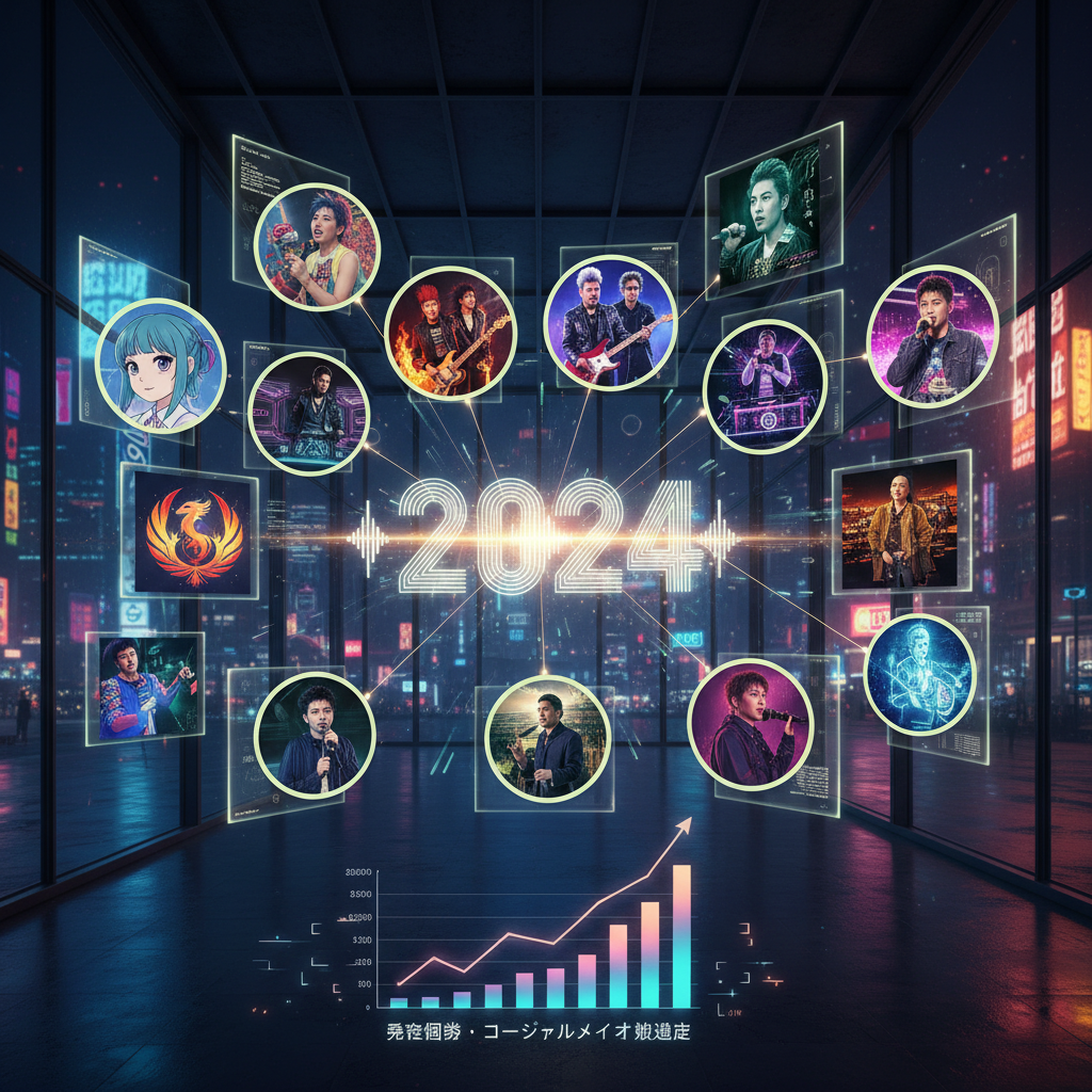 2024年の音楽アワードで最も話題になったアーティストや楽曲はどれですか?