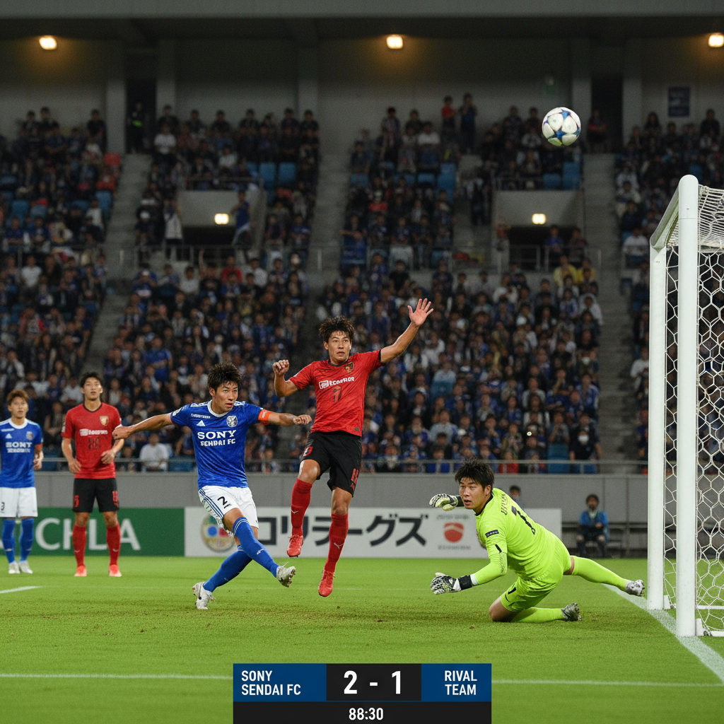 ソニー仙台FCの直近の試合で特に印象的だったゴールシーンや戦術的ポイントは何ですか？