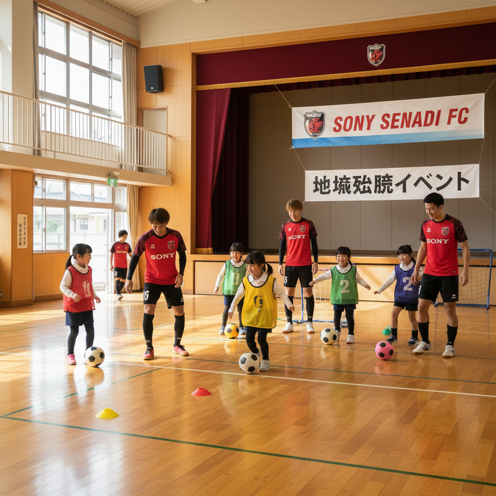 仙台市内の小学校や幼稚園でソニー仙台FCの選手が訪問する地域交流イベントはありますか？