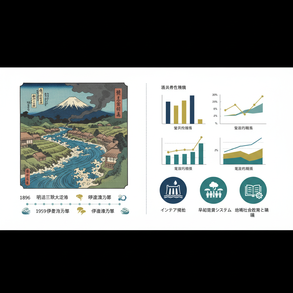過去の日本の洪水事例から学べる教訓は何ですか？