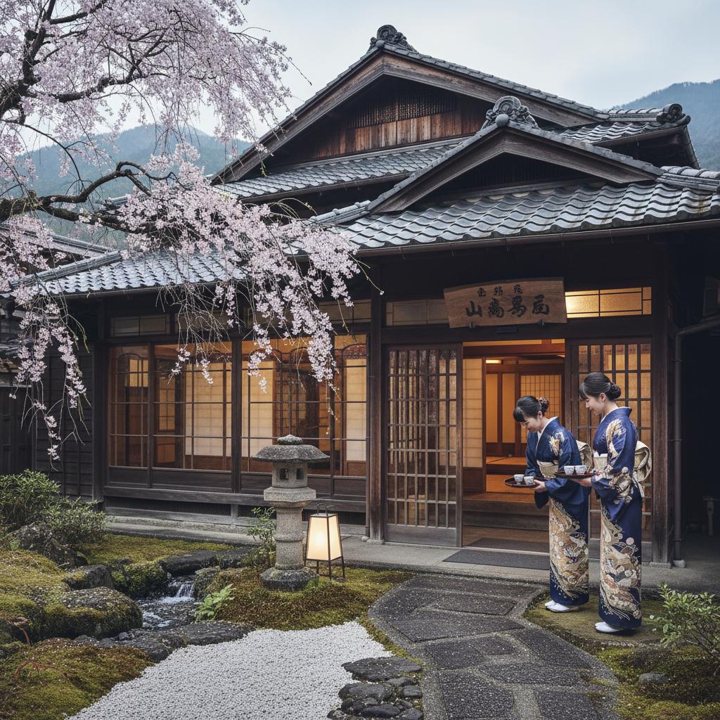 甲府で日本の伝統的なおもてなしを体験できる、こだわりの老舗旅館を教えてください。