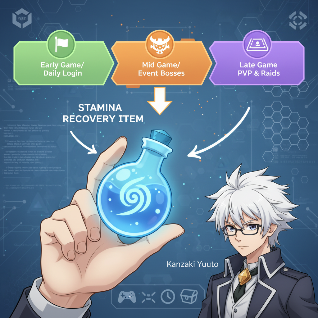 転スラゲーム初心者向けに、スタミナ回復アイテムはどのタイミングで使うのがベストですか？